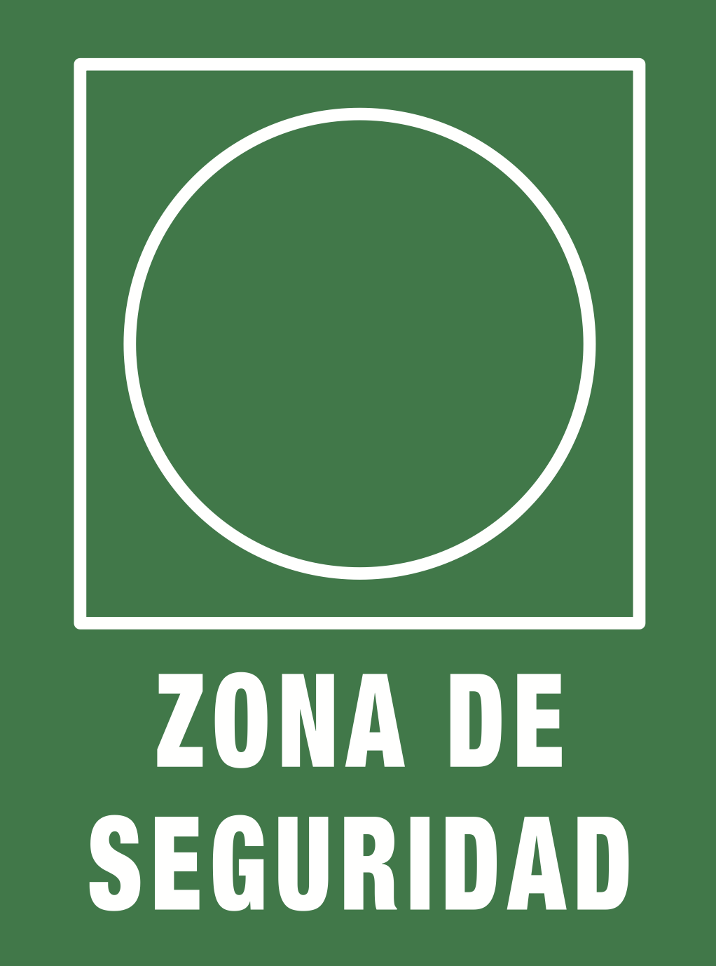 Señalética: Zona de seguridad